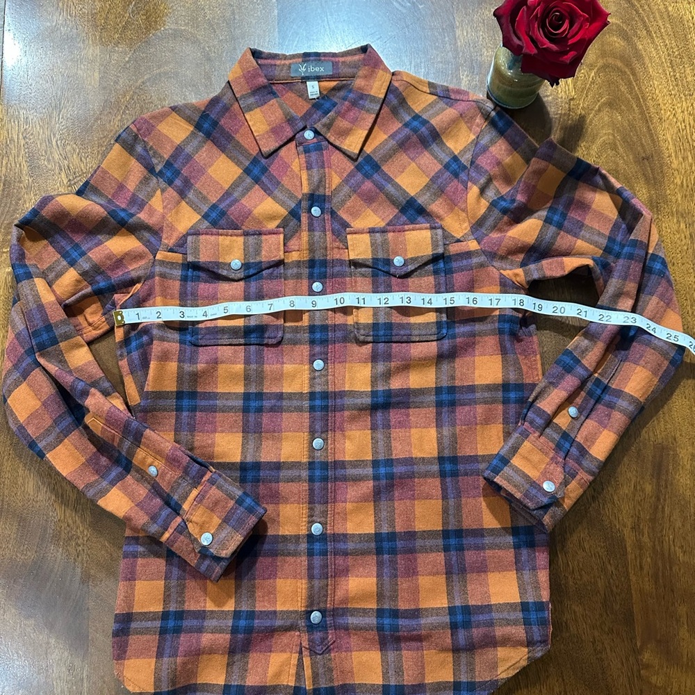 Ibex Taos Plaid Wool Blend Flannel Snap Button Shirt - Open to reasonable offers